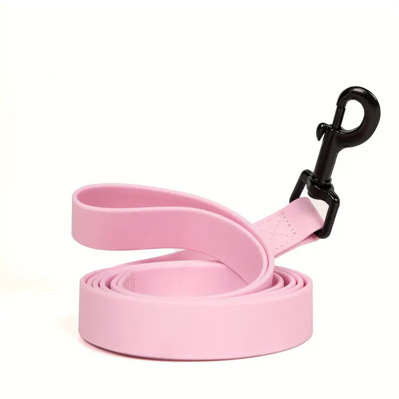Simple Solid Color Plain Weave Pet Leash - Image 4
