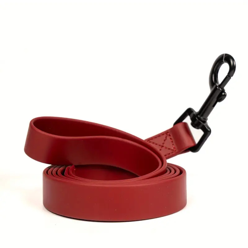 Simple Solid Color Plain Weave Pet Leash - Image 2